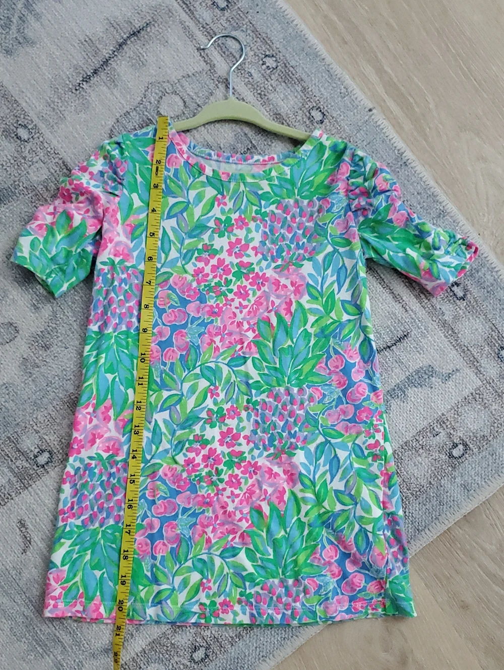 Lilly Pulitzer Girls' Mini Belden T-Shirt Dress Multi A Cherry On Top SzS (4-5)